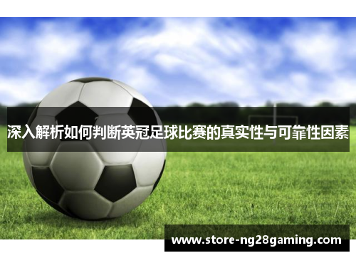 深入解析如何判断英冠足球比赛的真实性与可靠性因素